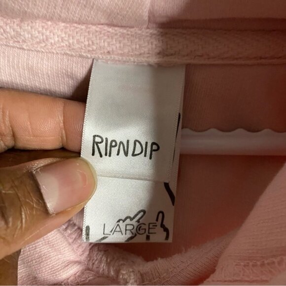 RIPNDIP Unisex Pink Graphic Alien "We Out Here" Cozy Casual Sweatshirt Hoodie - Picture 6 of 10